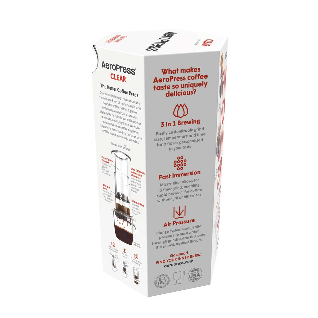 10 oz clear AeroPress for manual brewing
