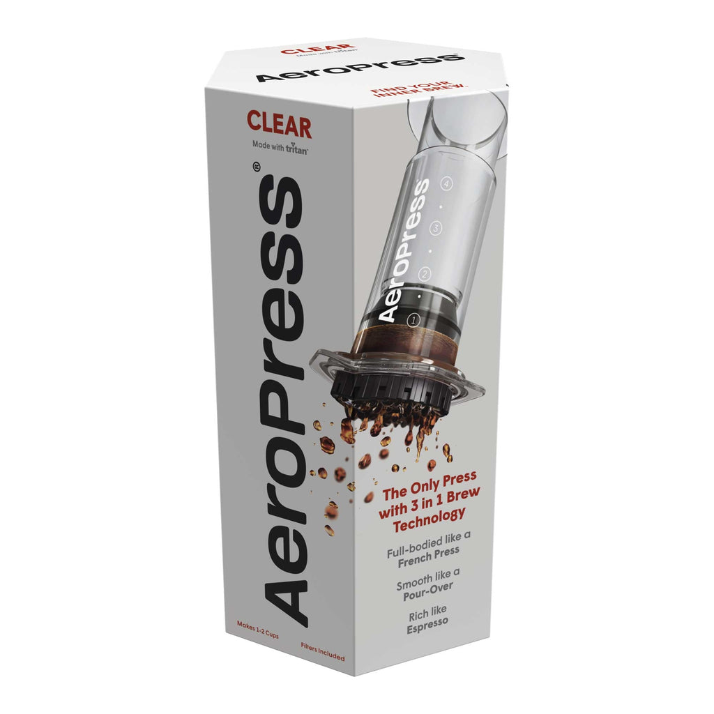 10 oz manual brewer version of the clear AeroPress Coffee Maker