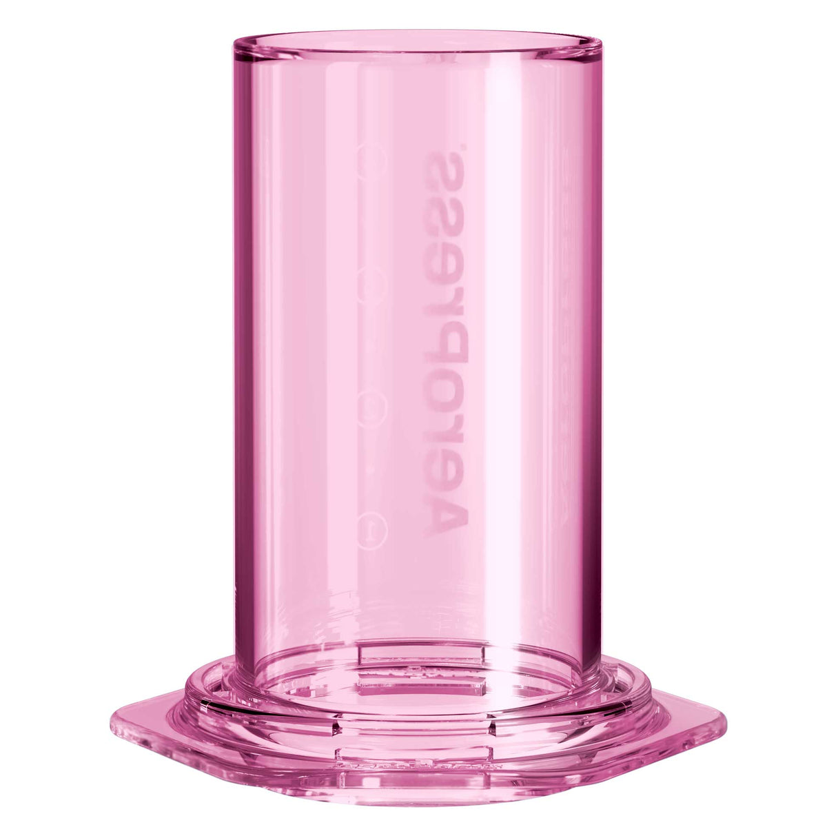 Pink version of the 10 oz AeroPress Clear Coffee Maker