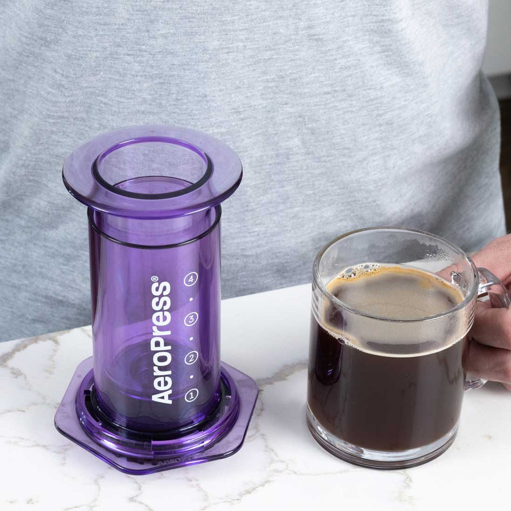 AeroPress Clear Coffee Maker in Purple Version