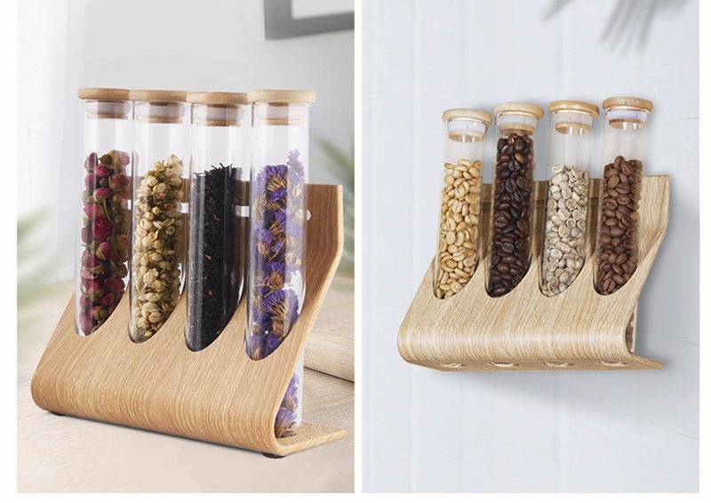 Coffee Bean Display Rack with Sealing JarS - Shop Coffee Hobby