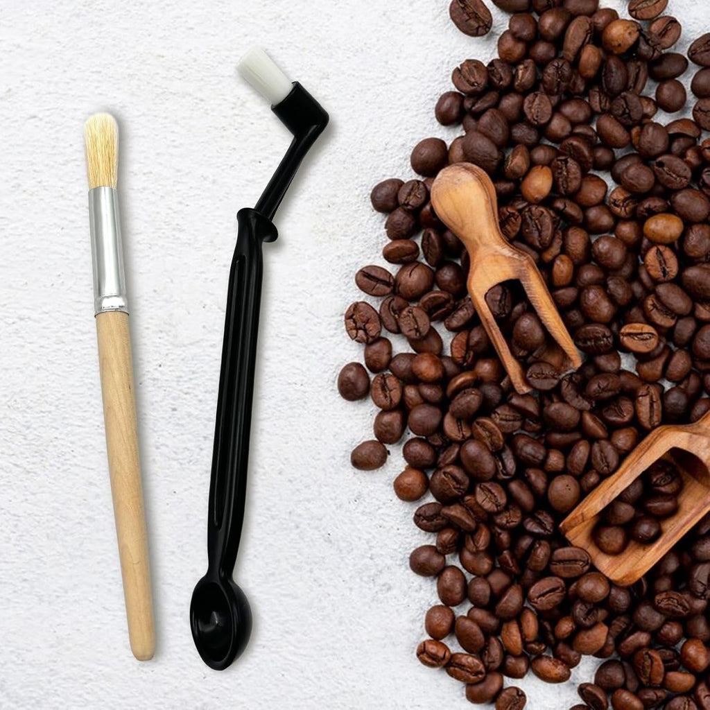 Coffee Brush Set with Wooden and Nylon Brushes for Coffee Machine Cleaning, Professional Espresso Brush Set with Nylon Espresso Brushes Wooden Coffee Grinder Cleaning Brushes - Haynesworld General Goods