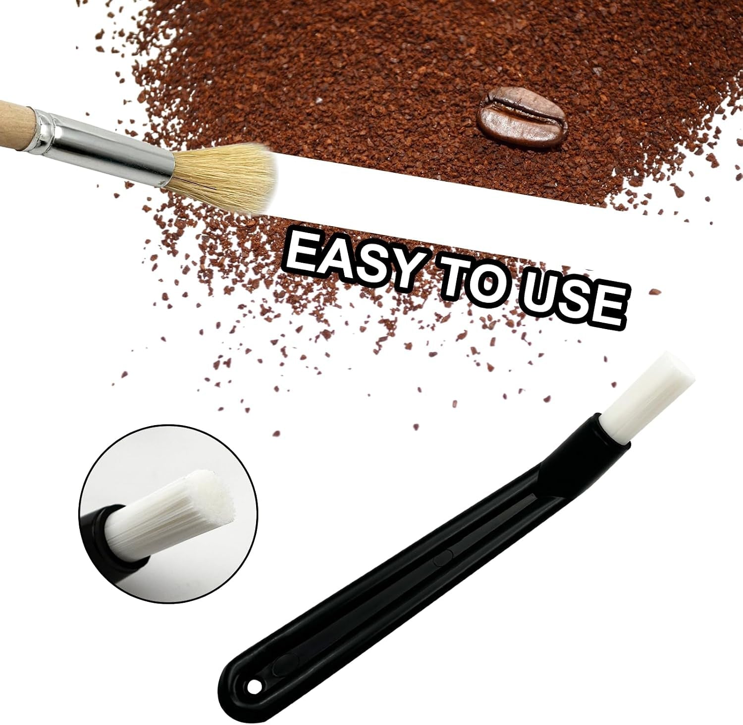 Coffee Brush Set with Wooden and Nylon Brushes for Coffee Machine Cleaning, Professional Espresso Brush Set with Nylon Espresso Brushes Wooden Coffee Grinder Cleaning Brushes - Haynesworld General Goods