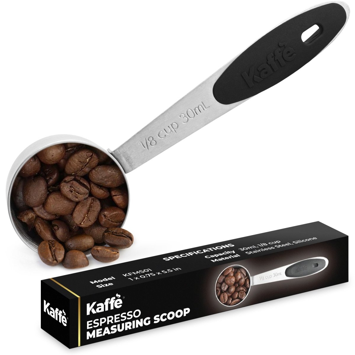 Coffee Measuring Spoon – 1/8 Cup Stainless Steel Scoop - Shop Coffee Hobby