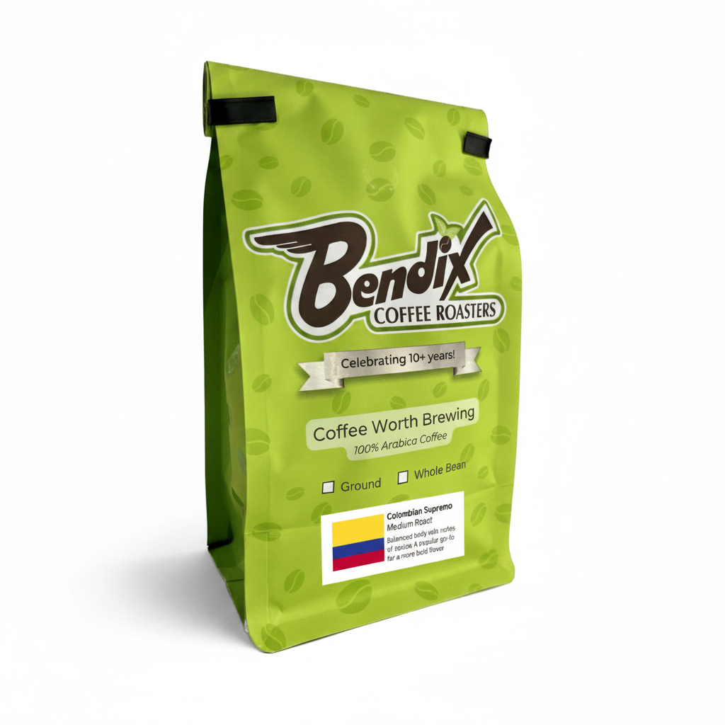 Colombian Supremo Medium Roast Coffee – Bold Body & Chocolate Notes | Bendix Coffee Roasters - Shop Coffee Hobby