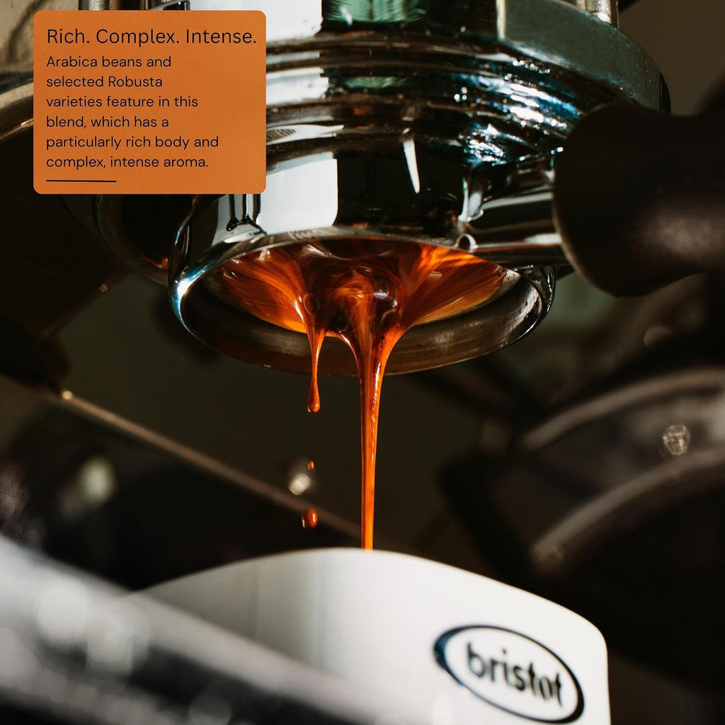 Crema Oro Italian Whole Espresso Beans – Medium Roast Coffee – Smooth & Aromatic with Notes of Spices, Caramel & Sandalwood – 1.1 Lb (500 G) - Haynesworld General Goods