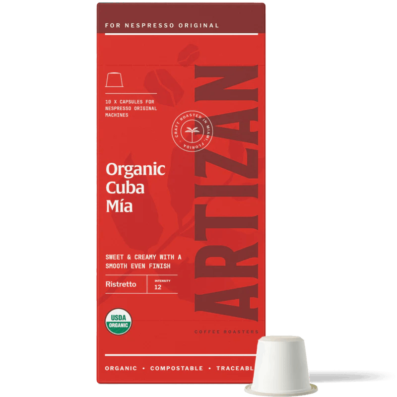 Artizan Coffee Roasters Organic Cuba Mia Nespresso Compatible Capsules, 10-Pack