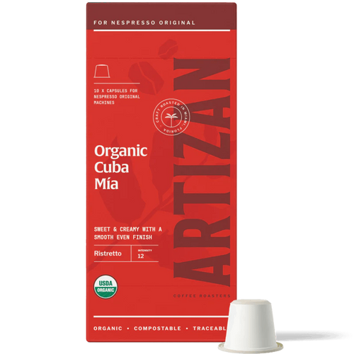 Artizan Coffee Roasters Organic Cuba Mia Nespresso Compatible Capsules, 10-Pack
