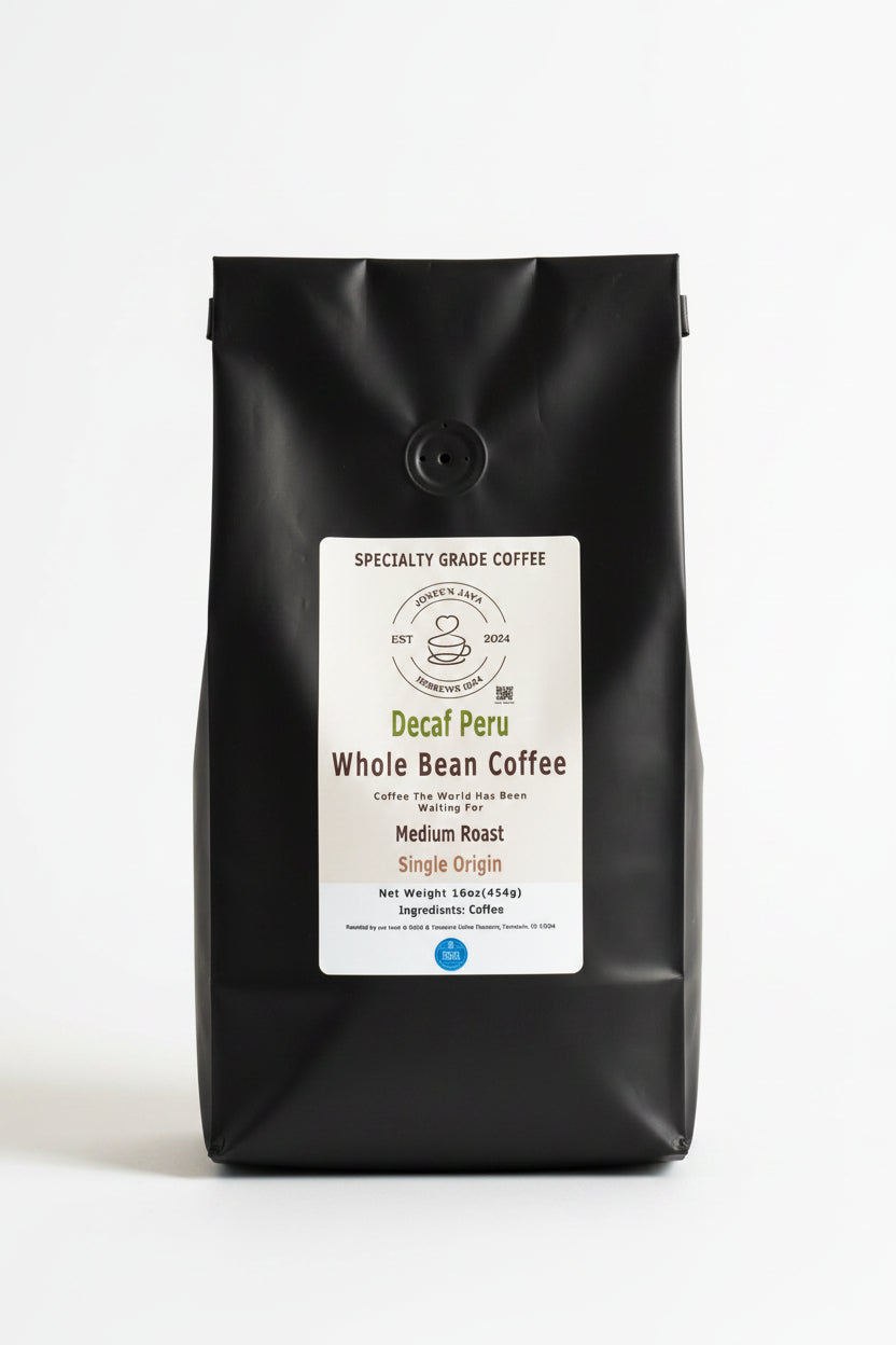 Decaf Peru – Swiss Water® Process Medium-Dark Roast Coffee by Jones'N Java - Shop Coffee Hobby