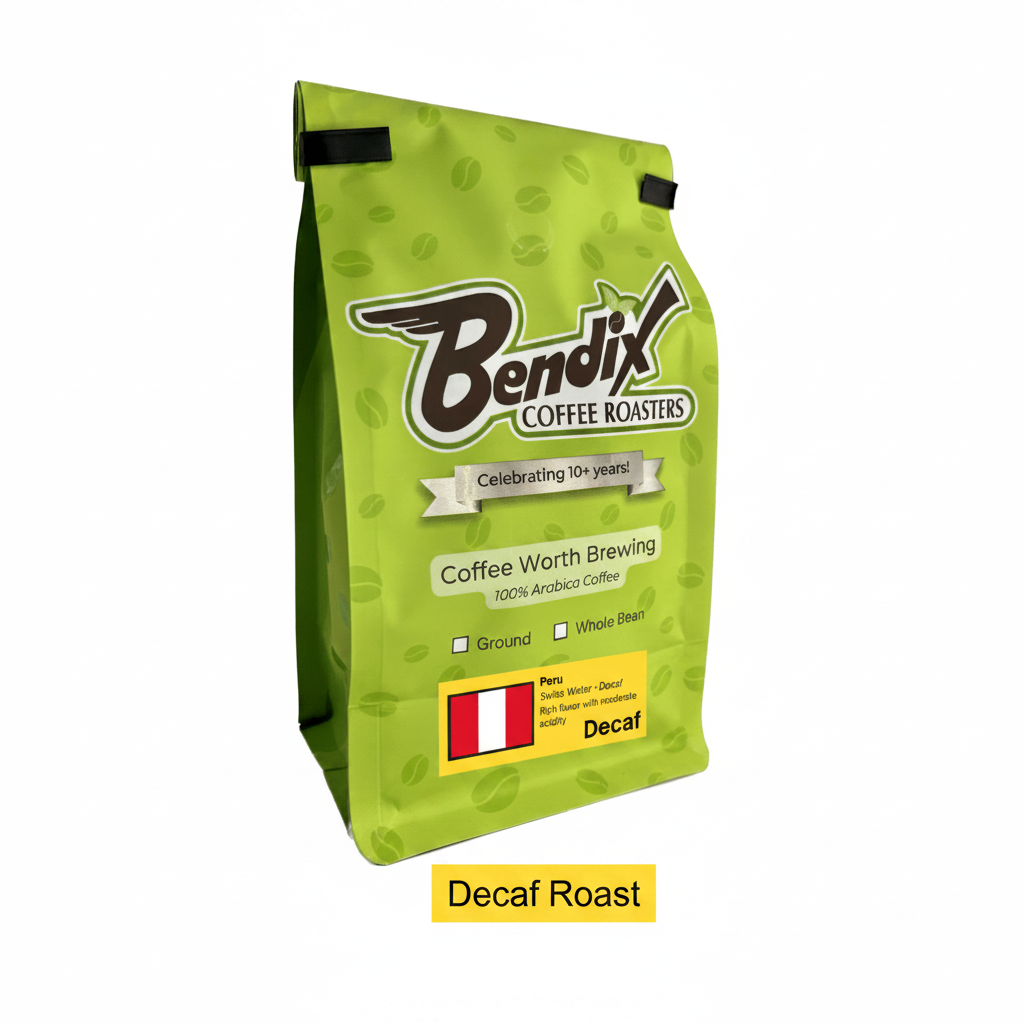 Decaf Peru – Swiss Water® Process Medium Roast | Fair Trade | Bendix Coffee Roasters - Shop Coffee Hobby