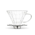 Yama Glass Cone Coffee Dripper – Stainless Steel (2–4 Cup Brewer) - Shop Coffee Hobby
