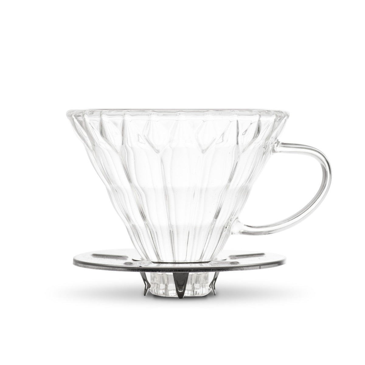 Yama Glass Cone Coffee Dripper – Stainless Steel (2–4 Cup Brewer) - Shop Coffee Hobby