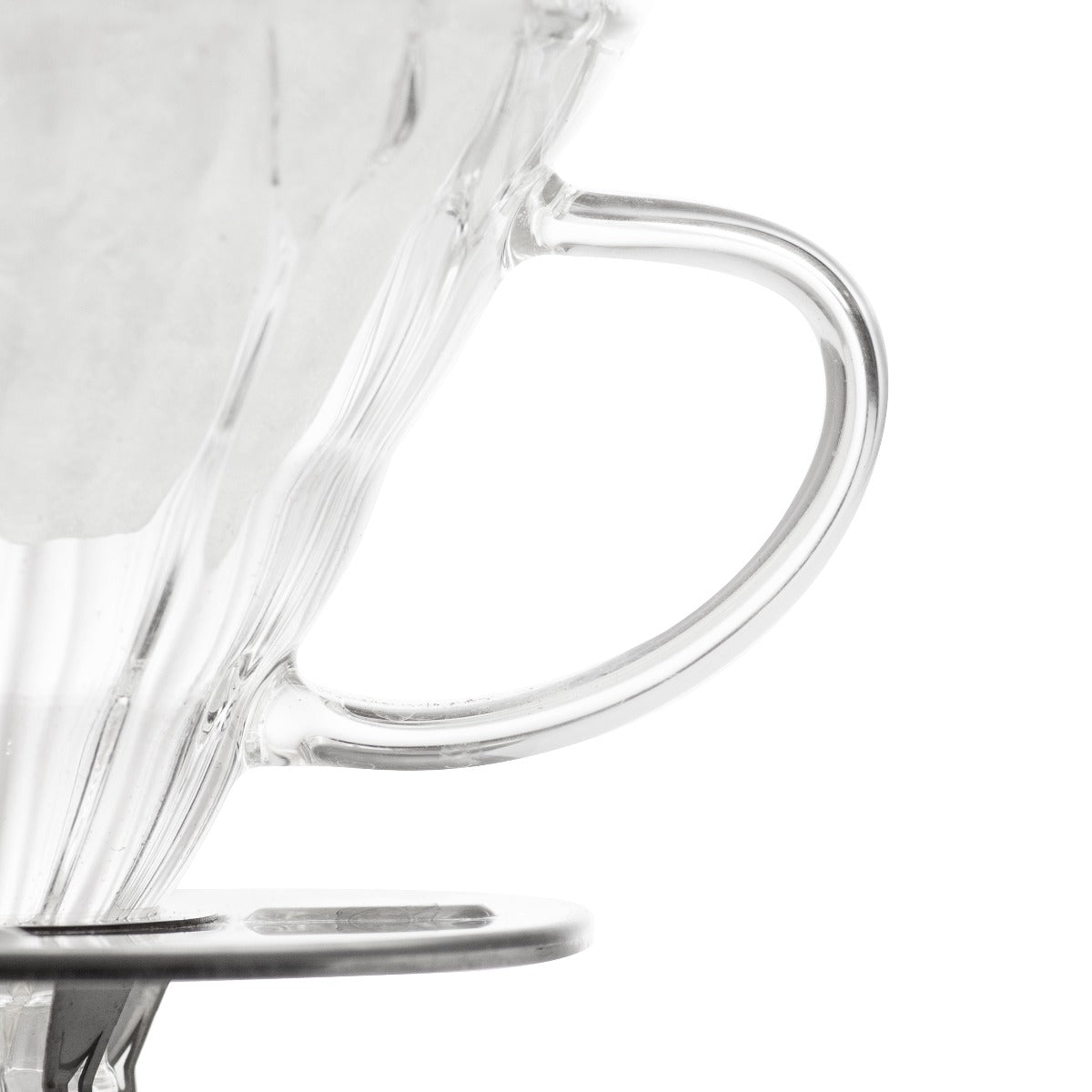 Yama Glass Cone Coffee Dripper – Stainless Steel (2–4 Cup Brewer)
