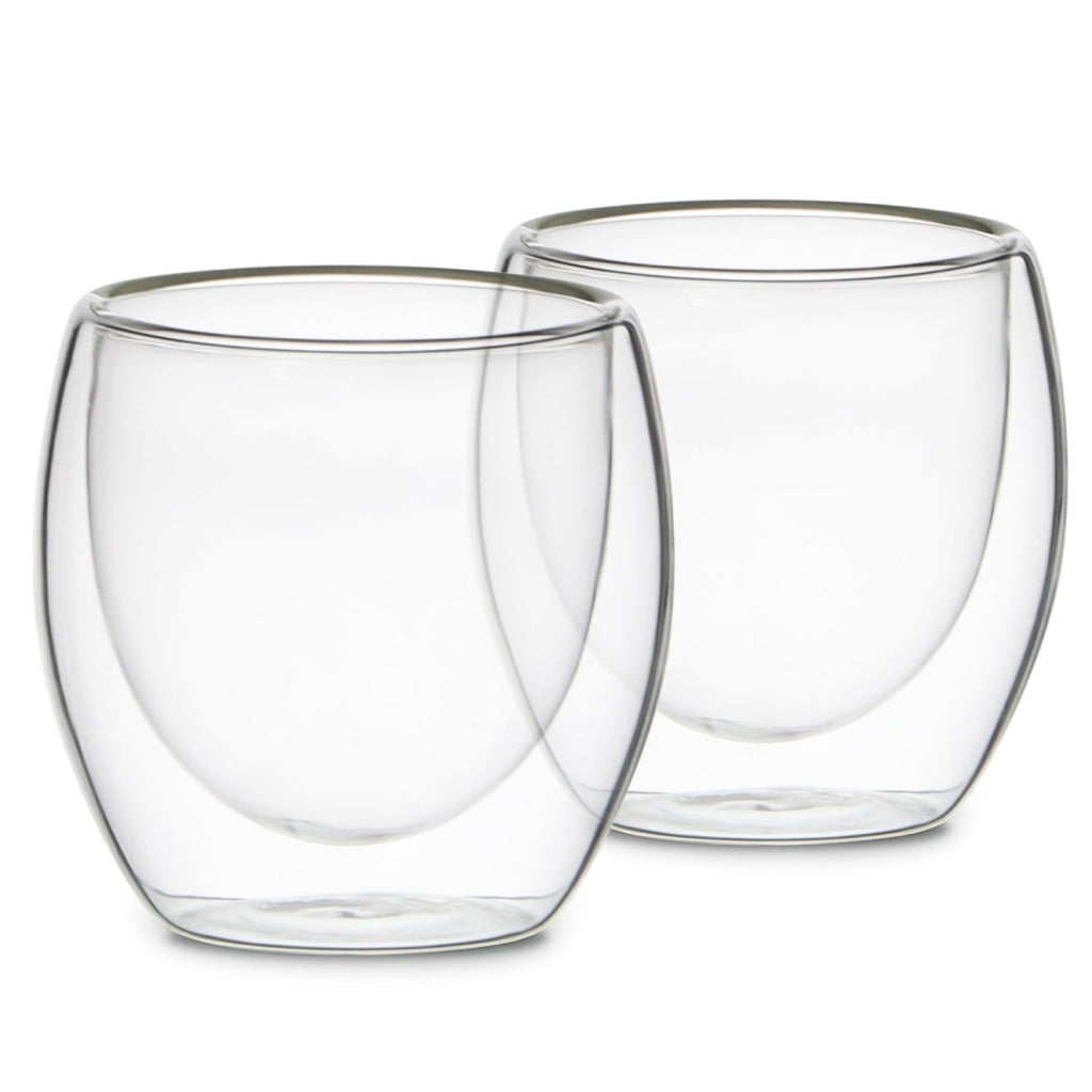 Double‑Wall Espresso Cup Set – 3oz Borosilicate Glass (Set of 2) – KF4040 - Shop Coffee Hobby
