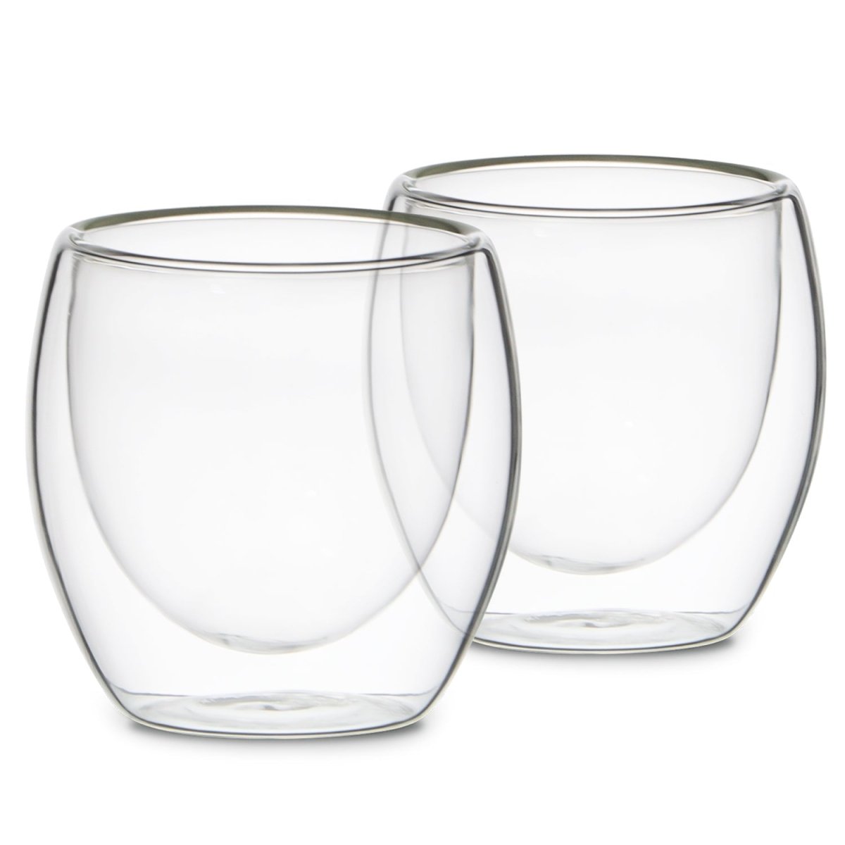 Double‑Wall Espresso Cup Set – 3oz Borosilicate Glass (Set of 2) – KF4040 - Shop Coffee Hobby