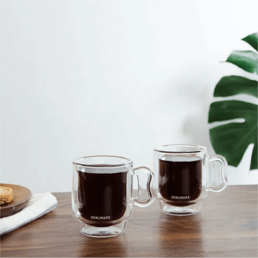 Double‑Wall Espresso Cups – 120ml / 4oz Borosilicate Glass (Set of 2 or 4) – Ovalware - Shop Coffee Hobby