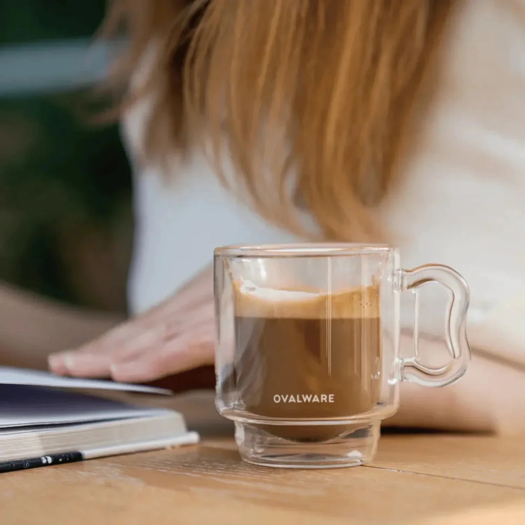 Double‑Wall Espresso Cups – 120ml / 4oz Borosilicate Glass (Set of 2 or 4) – Ovalware - Shop Coffee Hobby