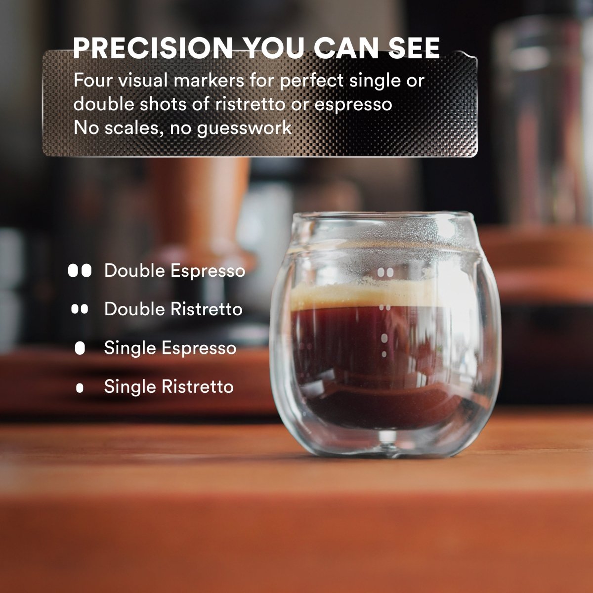 Double‑Wall Espresso Pouring Glass – 80ml / 2.7oz (Set of 2) – Precision Spout & Measurement Marks - Shop Coffee Hobby