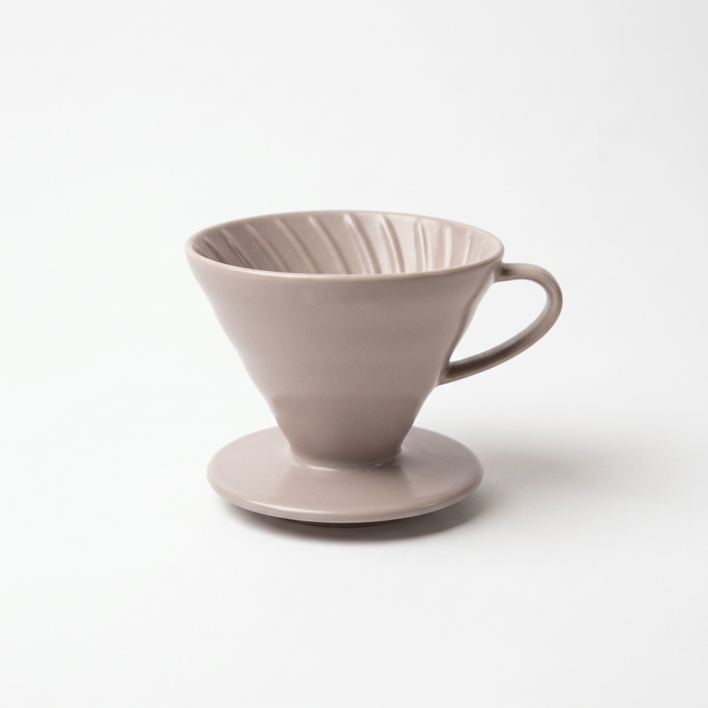 Dune V60 ceramic dripper on white background