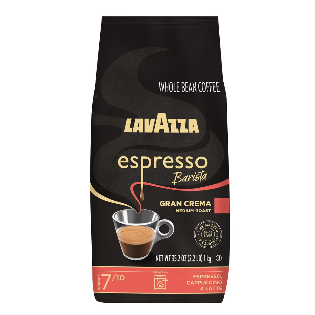 Espresso Barista Gran Crema Whole Bean Coffee, Medium Roast, Arabica and Robusta Blend, 2.2 Lb Bag (Pack of 1) - Haynesworld General Goods