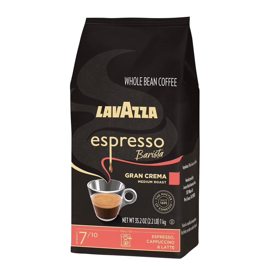Espresso Barista Gran Crema Whole Bean Coffee, Medium Roast, Arabica and Robusta Blend, 2.2 Lb Bag (Pack of 1) - Haynesworld General Goods