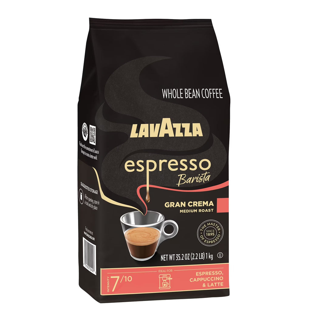 Espresso Barista Gran Crema Whole Bean Coffee, Medium Roast, Arabica and Robusta Blend, 2.2 Lb Bag (Pack of 1) - Haynesworld General Goods