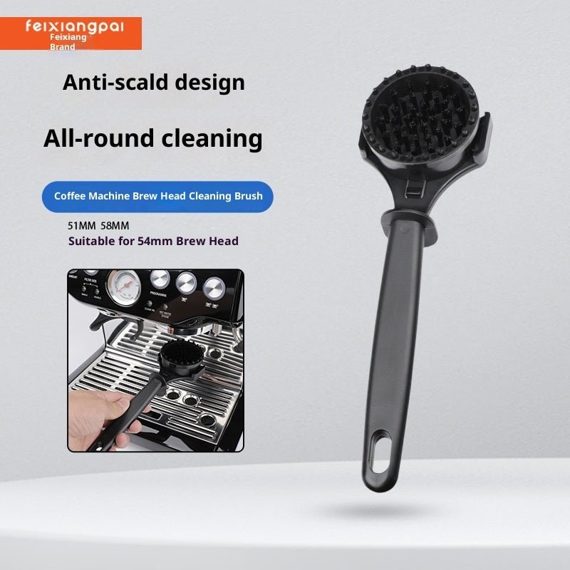 Alchemy Harvest Coffee Espresso Machine Group Head Cleaning Brush – Long Handle for easy maintenance.