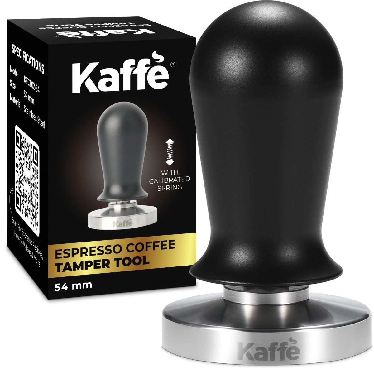 Espresso Tamper with Spring, 54mm, KFCT02-54 - Shop Coffee Hobby