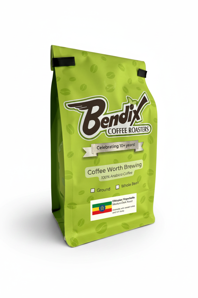 Ethiopian Yirgacheffe Coffee – Medium-Dark Roast | Floral & Lemon | Organic | Bendix Coffee Roasters - Shop Coffee Hobby