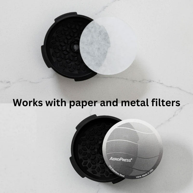Espresso Parts AeroPress Standard Size Flow Control Filter Cap for preventing premature drips.