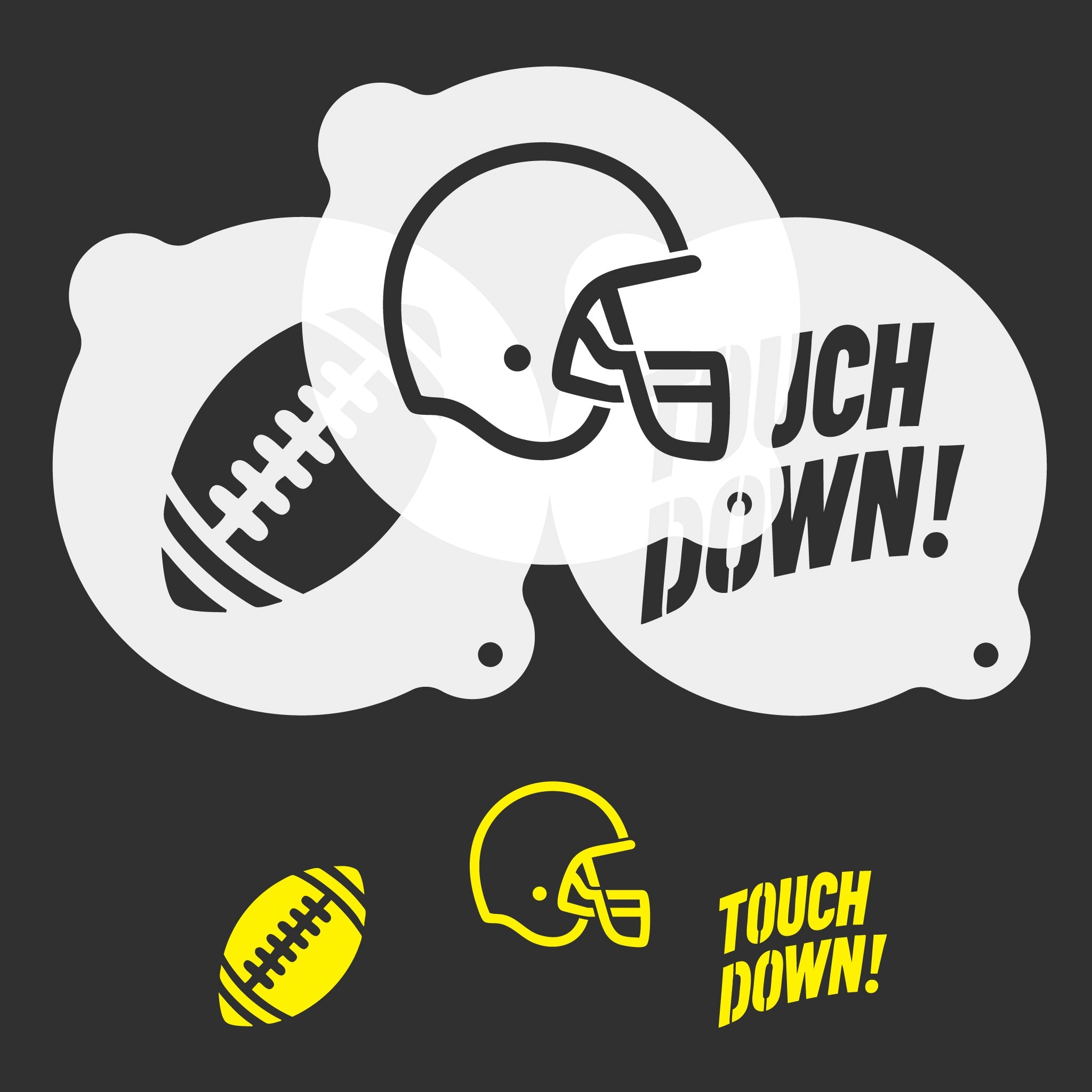 Football Coffee Stencils