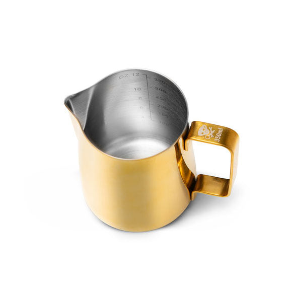 Barista Basics Milk Frothing Pitcher, 12oz, Gold