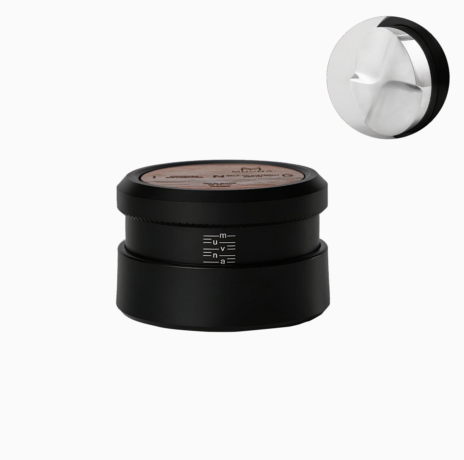 Gravity Tamper and Distributor with Wooden Lid - Shop Coffee Hobby
