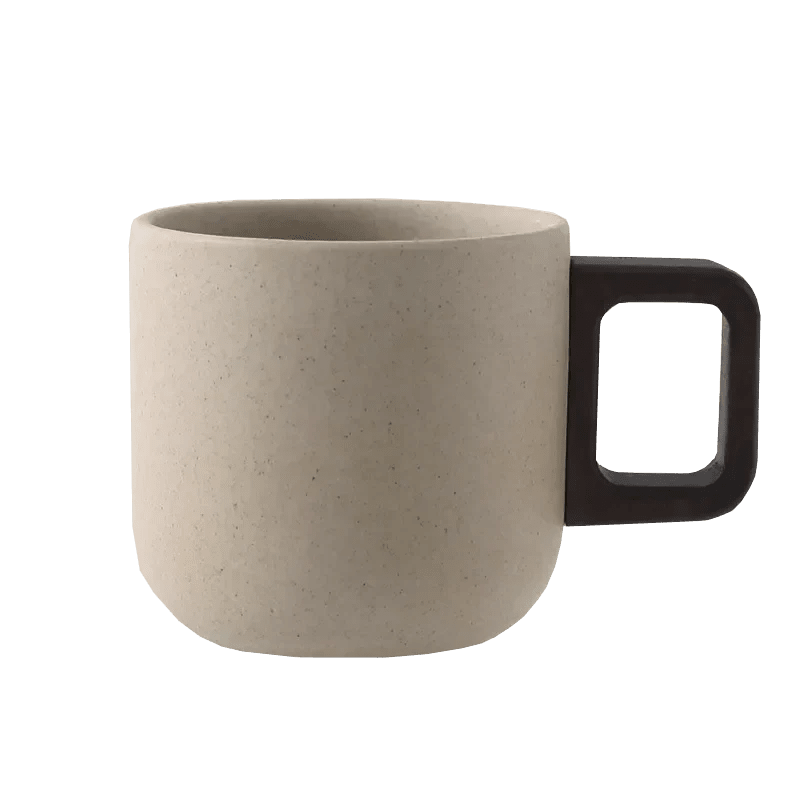 Handcrafted Ceramic Espresso Cup with Wooden Handle - Shop Coffee Hobby