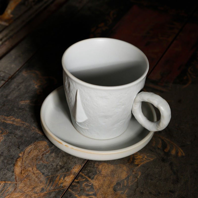 Handmade Ceramic Latte Mug with Handle, 310ml - Shop Coffee Hobby