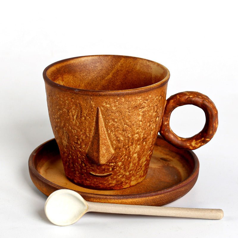 Handmade Ceramic Latte Mug with Handle, 310ml - Shop Coffee Hobby