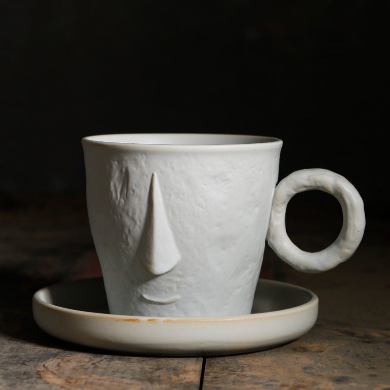 Handmade Ceramic Latte Mug with Handle, 310ml - Shop Coffee Hobby