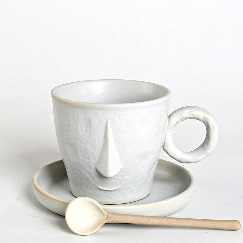 Handmade Ceramic Latte Mug with Handle, 310ml - Shop Coffee Hobby
