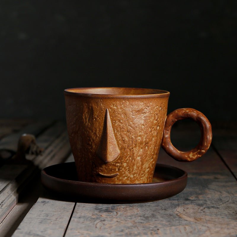 Handmade Ceramic Latte Mug with Handle, 310ml - Shop Coffee Hobby