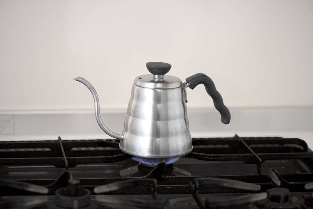Hario - V60 "Buono" Drip Kettle 1 Liter - Silver - Shop Coffee Hobby