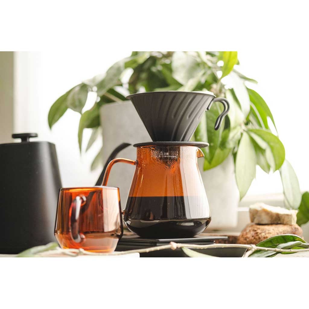 02 Metal Version of the Hario V60 Coffee Dripper in Black