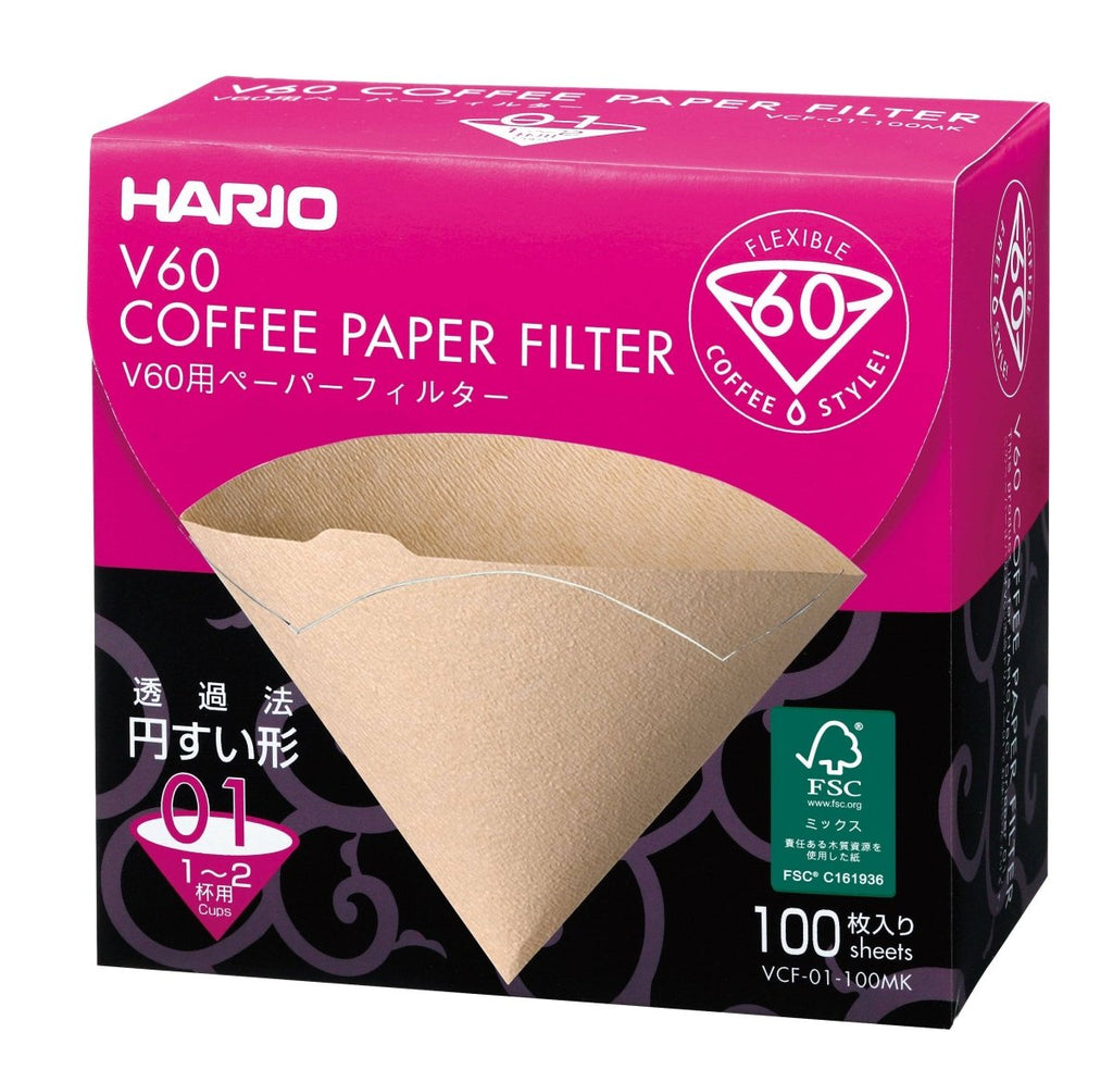 Hario - V60 Paper Filter - Natural Brown - Shop Coffee Hobby
