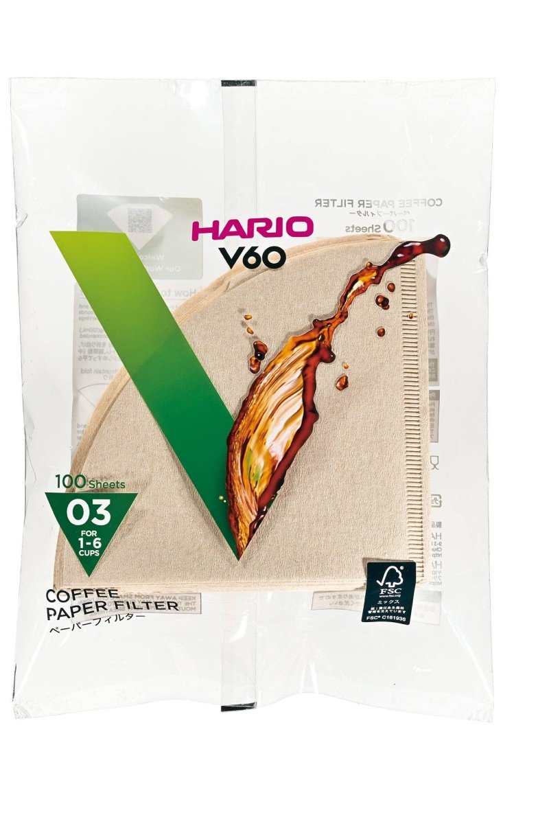 Hario - V60 Paper Filter - Natural Brown - Shop Coffee Hobby