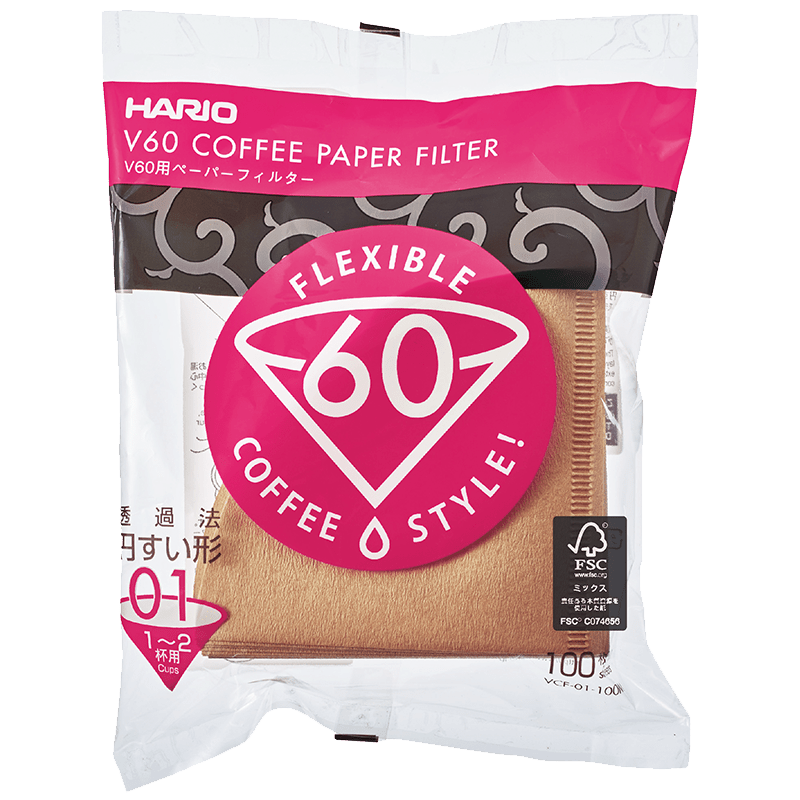Hario - V60 Paper Filter - Natural Brown - Shop Coffee Hobby