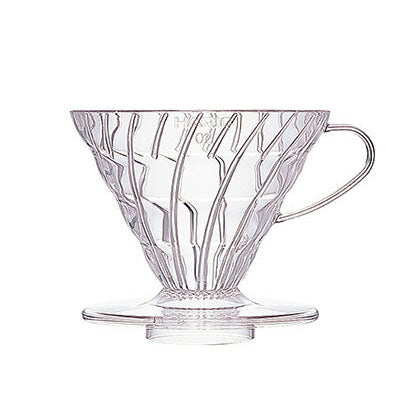 Clear 02 version of the Espresso Parts Hario V60 Plastic Coffee Dripper