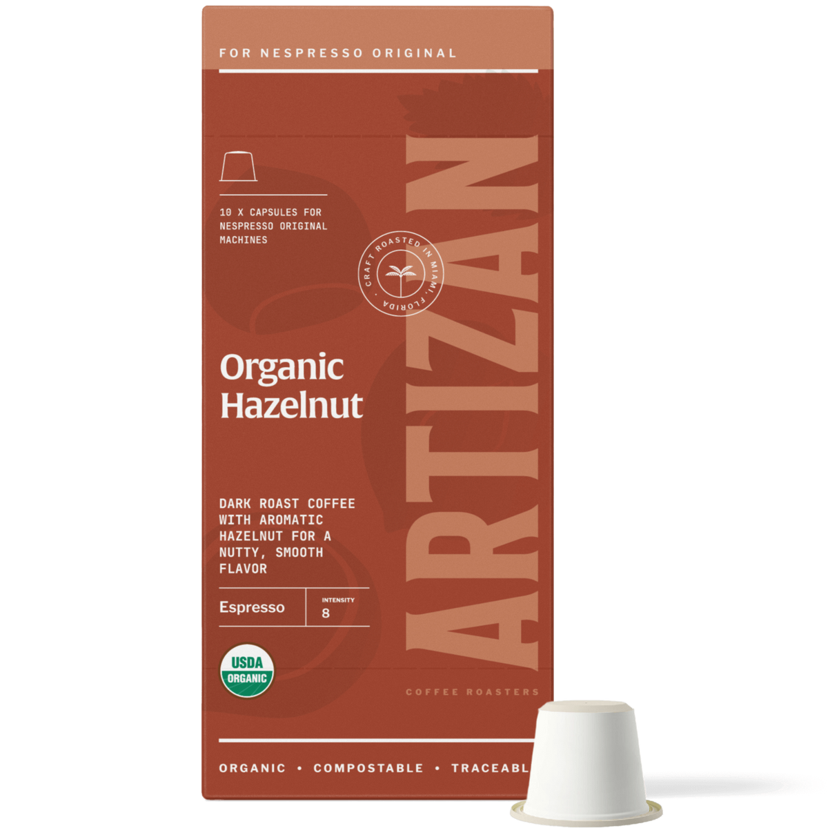 Artizan Coffee Roasters Organic Hazelnut Espresso Capsule