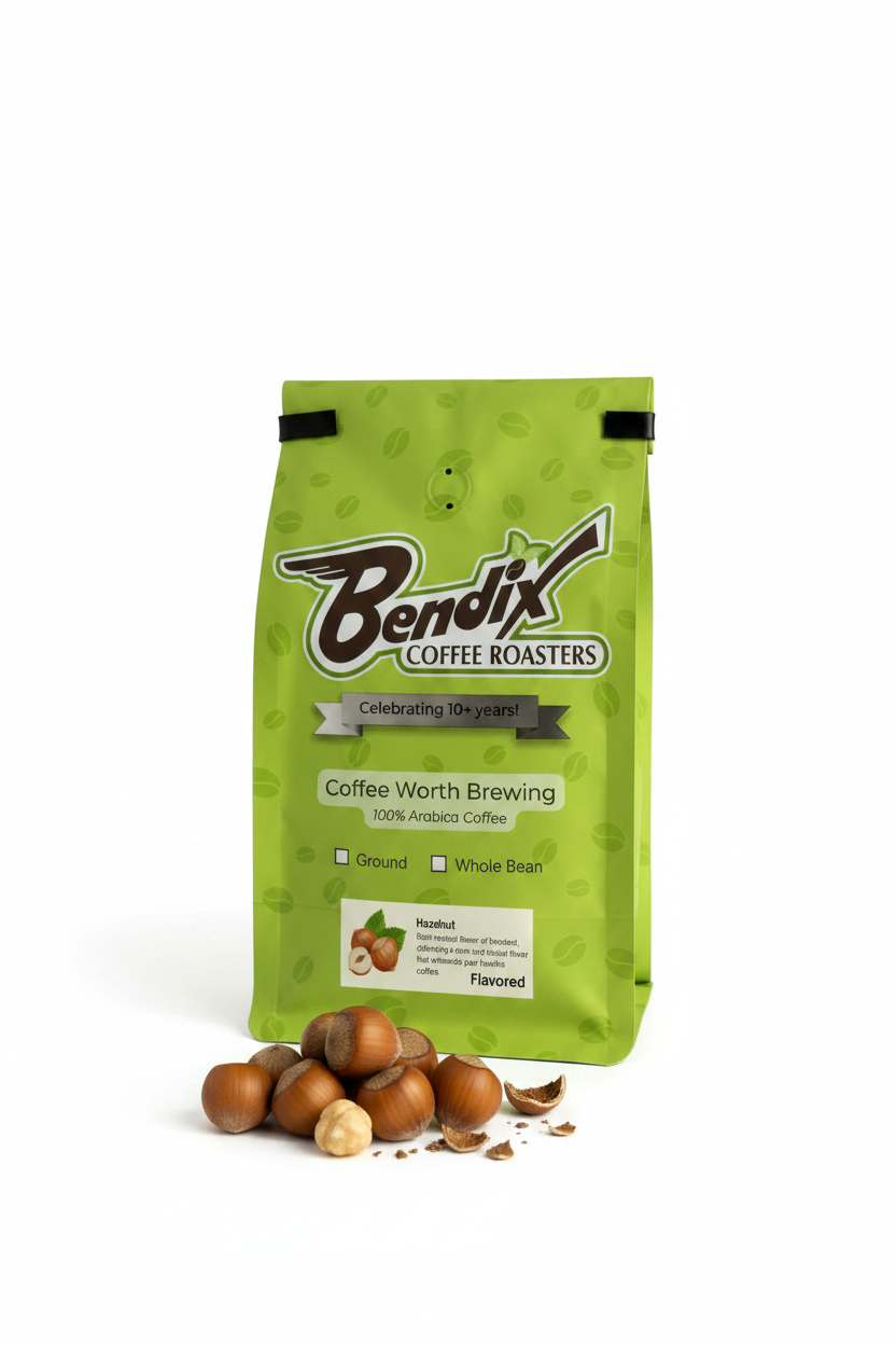 Hazelnut Flavored Coffee — Warm, Toasted & Nutty Medium Roast | Bendix Coffee Roasters