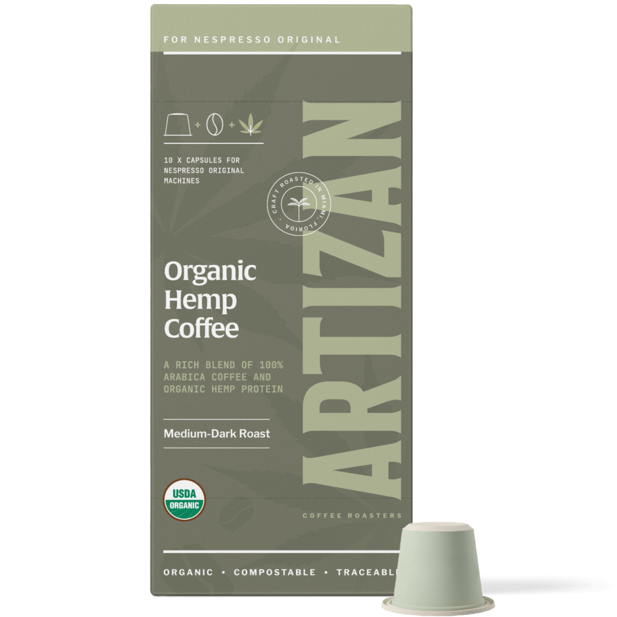 Artizan Low-Acid Hemp Coffee Pods – Nespresso Compatible