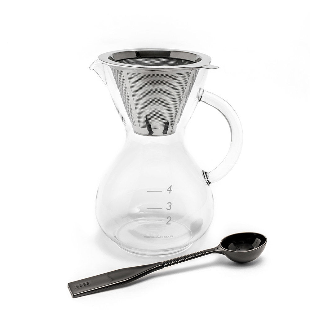 Yama Glass Pour-Over Coffee Drip Pot with Reusable Filter - 20 oz