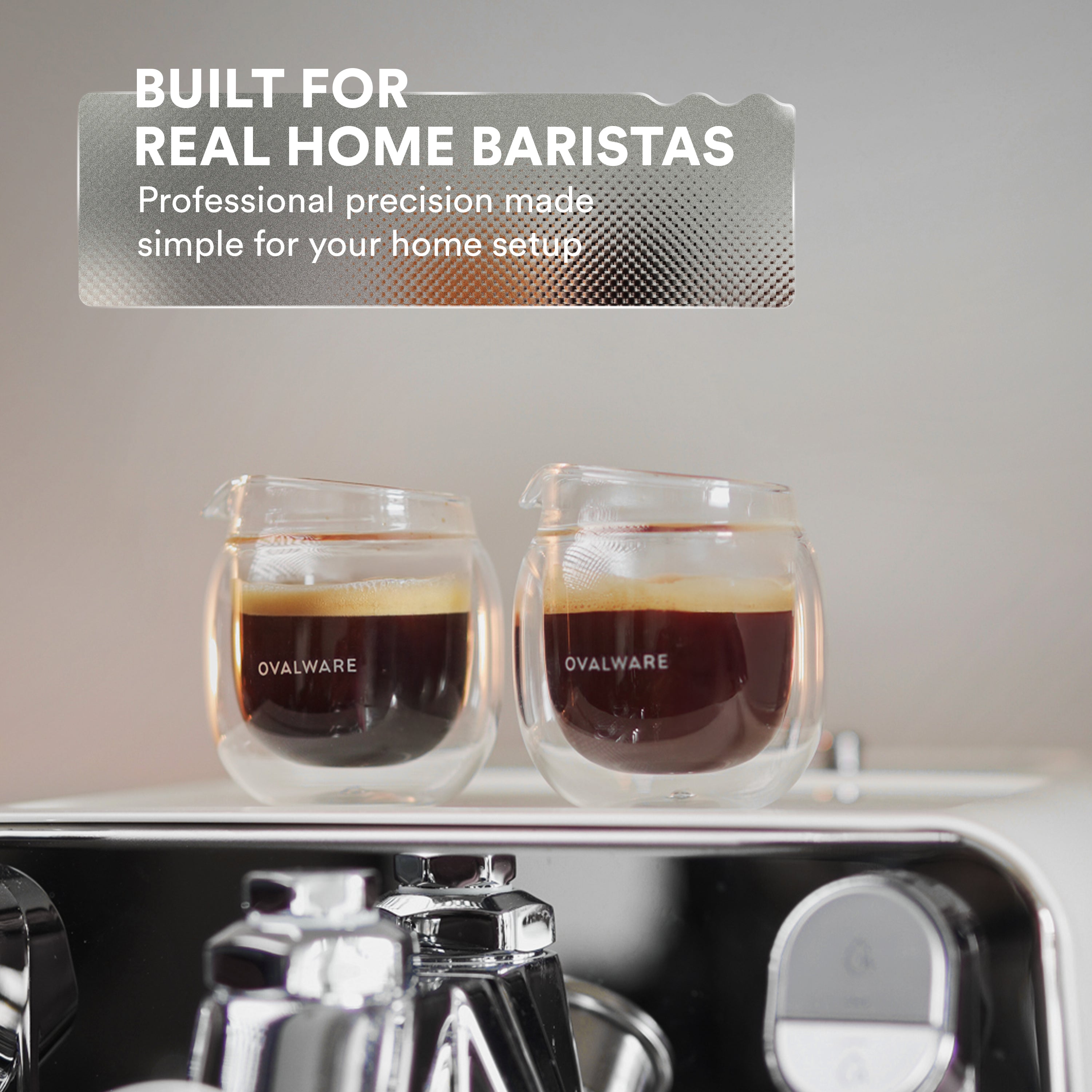 Double‑Wall Espresso Pouring Glass – 80ml / 2.7oz (Set of 2) – Precision Spout & Measurement Marks